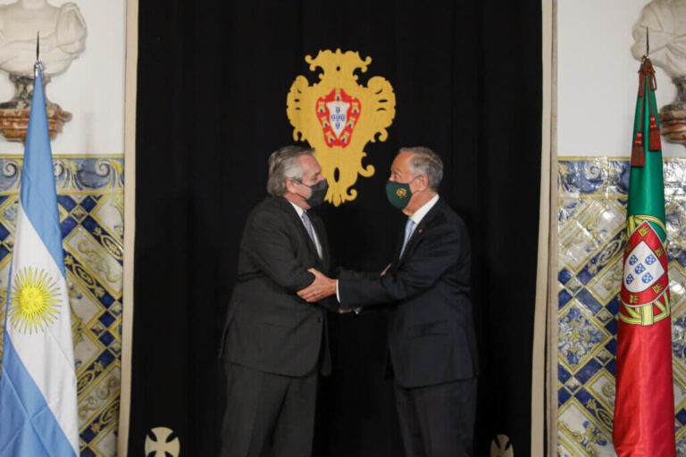 El presidente Alberto Fernández ya inició su gira europea en Lisboa