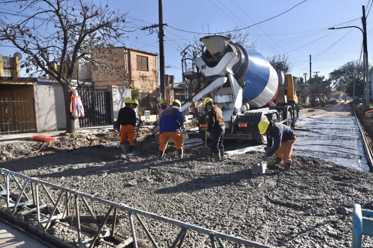 Las obras en barrio Transporte registran un avance superior al 70%