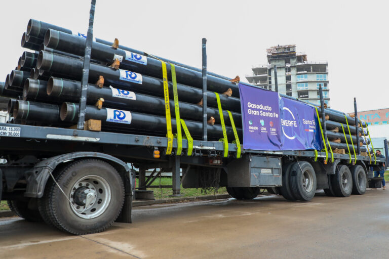 Gasoducto Gran Santa Fe: Llegaron los materiales para dar inicio a la obra