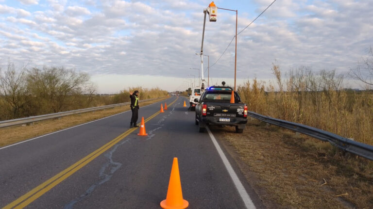 Vialidad provincial finalizó las obras de iluminación en la zona Este de la Ruta N° 70