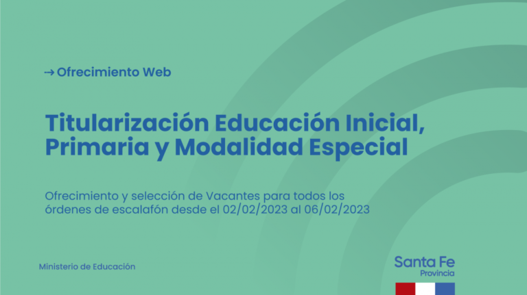 La provincia continúa con el proceso de titularización de Educación Inicial, Primaria y de la modalidad Especial